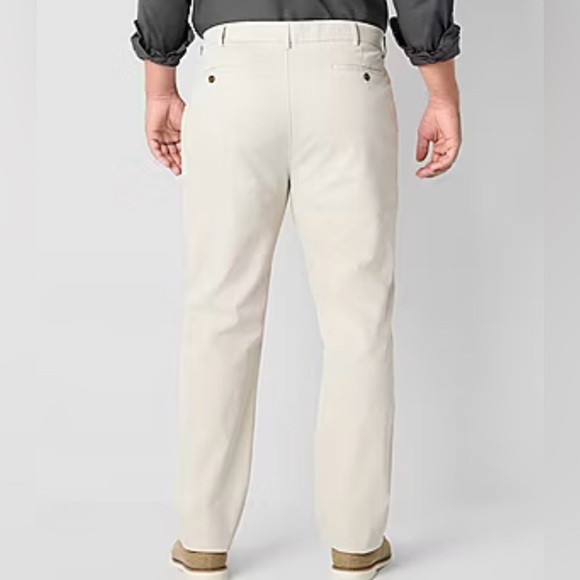 St. John's Bay Stretch Chino Mens Slim Fit Flat Front Pant NWOT size 44 x 34 - Picture 2 of 6